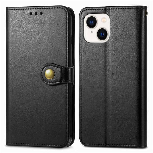 Enfärgat case med spänne för iPhone 15 Black