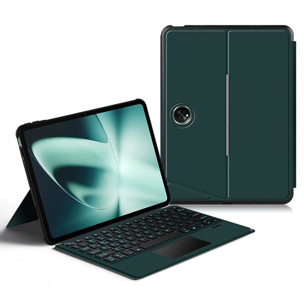 Avtagbart Bluetooth tangentbord för Oneplus Pad anti-scratch Tablet Case med pekplatta Green