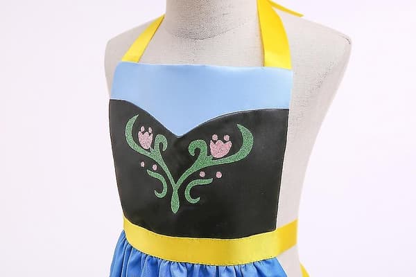 Ärmlöst förkläde för vuxna barn Minnie Elsa Sofia Princess Förkläde Cosplay-kostym med hängande hals Sofia M
