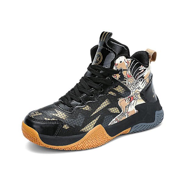 Barn Sneakers Pojkar Basketskor Halkfria Barn Sportskor 3B017 Black 32