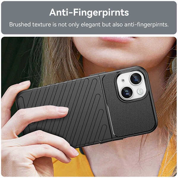 Thunderbolt TPU- case för iPhone 15 Plus Black