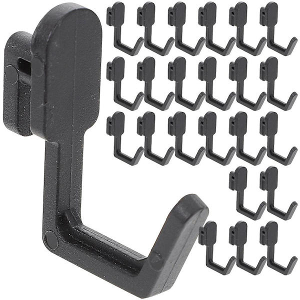 24st Plast Pegboard Krokar J Form Pegboard Krok Peg Board Tool Organizer Black 3.3x3.3cm