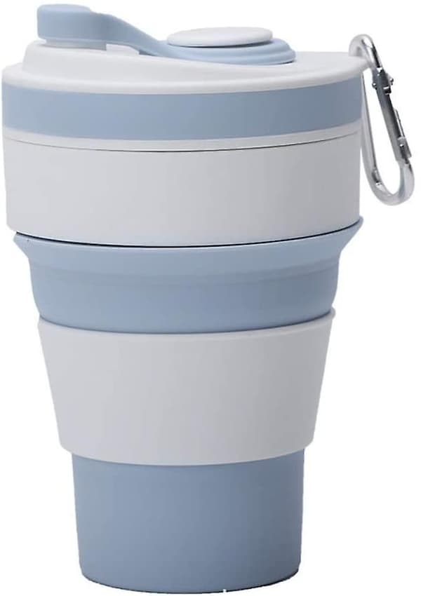 Multifunktionell sporthopfällbar kaffekopp (gräsgrön) Light Blue none
