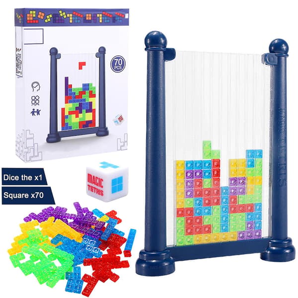 Fidget Toy Dekompression Block Pussel bordsspelbräda för barn ångestlindring Blue