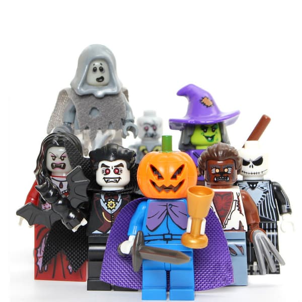 8 st Halloween Vampire Pumpkin Blocks