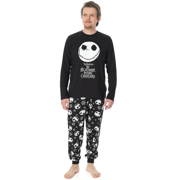 Mardröm före jul pyjamas set för män Black/White XL