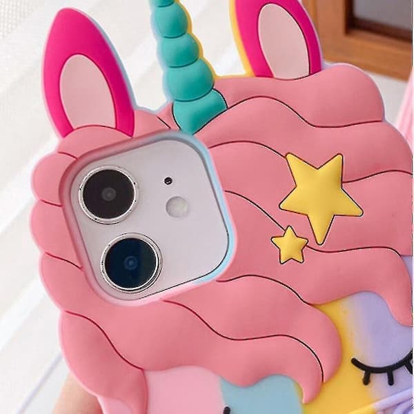 Unicorn Rainbow Apple Iphone Case Silikon Soft Cover Fidget Toys null none