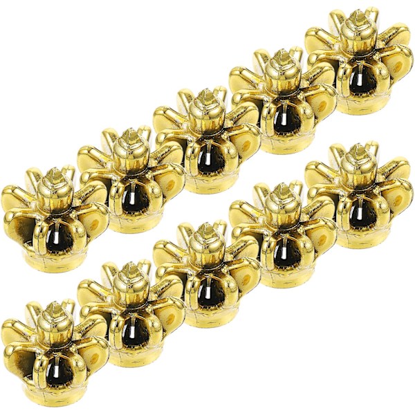 10 st Mini Crown Berlocker DIY Mini Crown för pysselhantverk Smyckenstillverkning Presentdekoration Golden 1 1.8X1.8X1.7cm