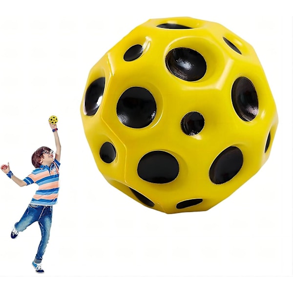 Rymdbollar Extrem hög studsande boll & popljud Meteorrymdboll, pop studsande rymdboll Gummistudsboll Sensorisk boll Yellow none