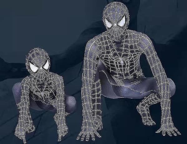 Spiderman kostym för barn 110 Black spiderman