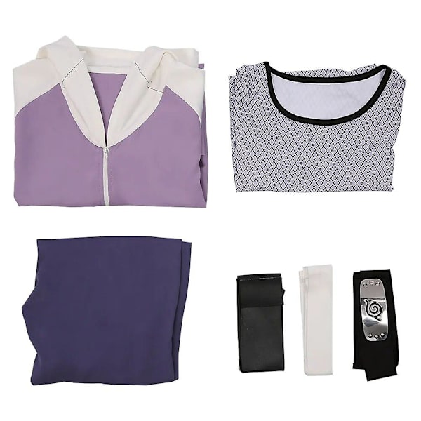 Anime Cosplay Halloween Cosplay Hyuga Hinata Peruk Mörk Lila Lång Söt Peruk Hyuga Hinata Cosplay Beige L