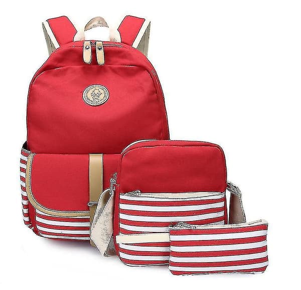 3st Barnryggsäck Skolväska, Messenger Bag Och Penna Casepink null none