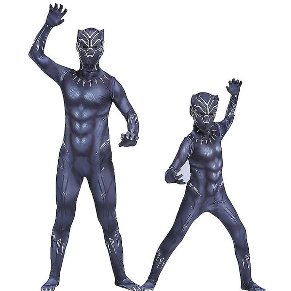 Barn Vuxen Black Panther Cosplay Kostym Superhjälte Fancy Dress Panther: Wakanda Forever 160 A