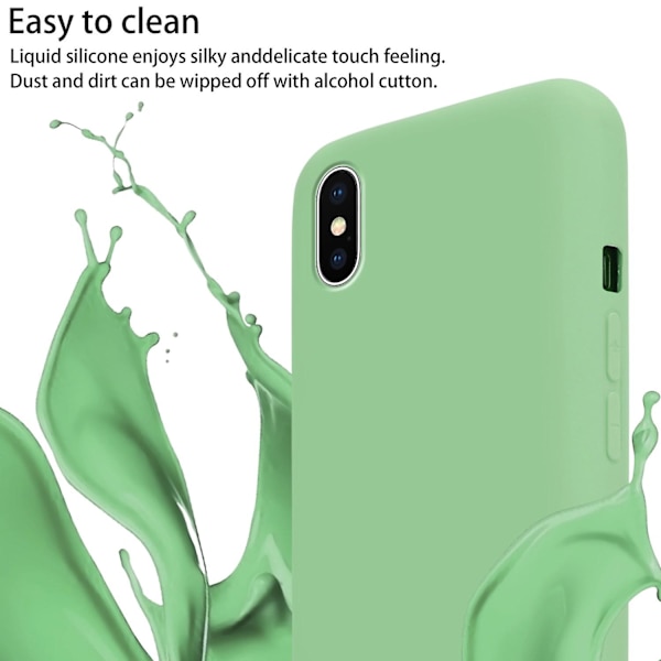 Mobiltelefonkedja för Apple iPhone X/XS Case med längdjusterbart sladdband Nackbandsband LIQUID LIGHT GREEN iPhone X / XS