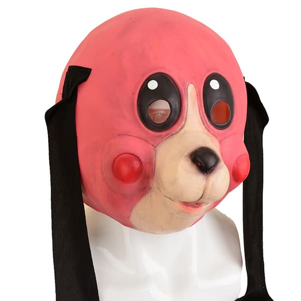 Flätad hundnödställd latexmask