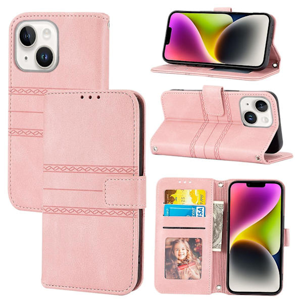 Präglat case för iPhone 15 Plus Pink