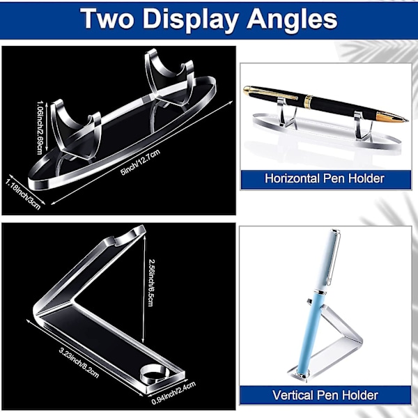 Akrylpennhållare Displayställ Blyertspenna Displayhållare Fountain Kulspetspenna Displayställ För Pennor Blyertspenna Display Clear Blyertspenna Wandhållare null none
