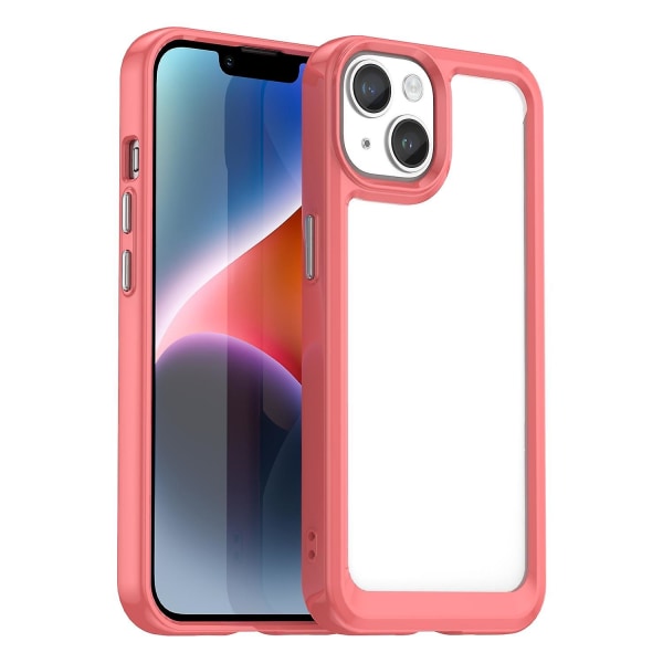 Akryl + TPU phone case för iPhone 15 Plus Red