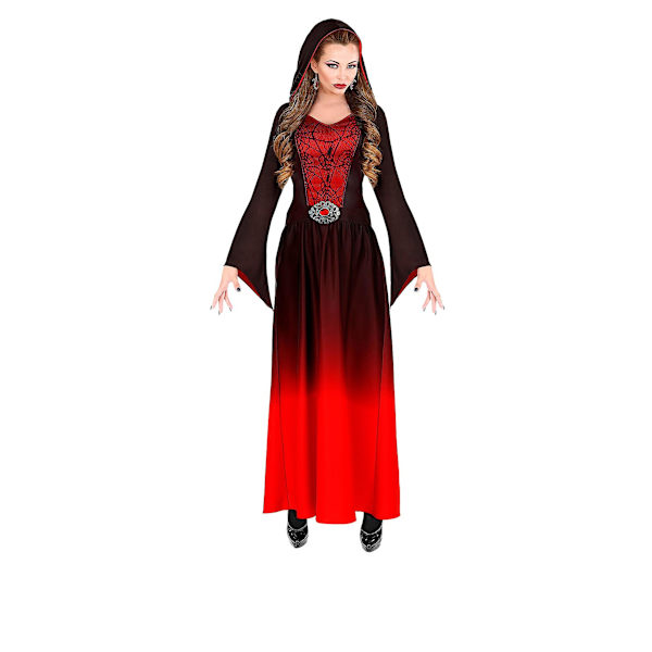 Förklädnad dam vampyr goth röd kvinna
