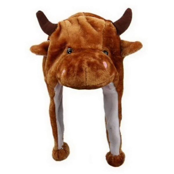 Plysch roliga djurhattar storlek Cap polyester med fleecefoder Cattle none