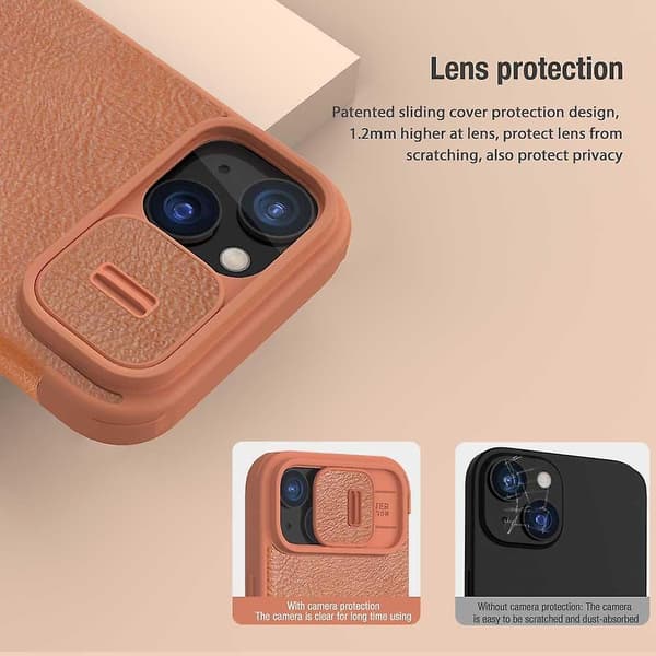 NILLKIN case för glidkamera för iPhone 15 Brown
