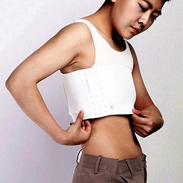 Chest Binder Breath Mini Mizer Breast Undershirt Intimates BH White L