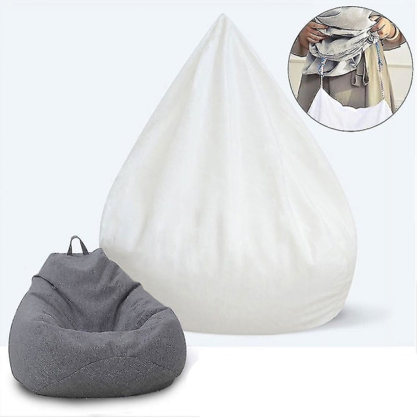 Nytt innerfoder för Bean Bag Chair Coer Stor Lättstädad Soffsits coolwhite 80x90cm