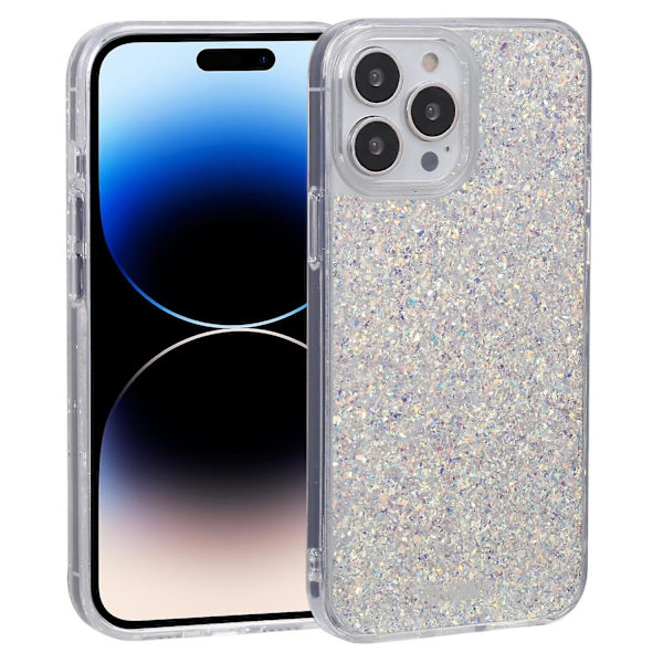 Epoxy phone case för iPhone 15 Pro Max Silver none
