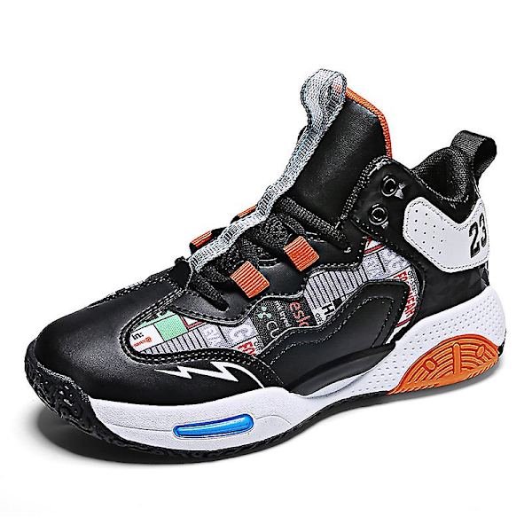 Basketskor för barn Mode Pojkar Flickor Sneakers Sportskor som andas 2Lmf2209 Black 32