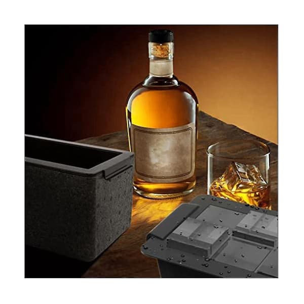 Tsir Clear Ice Maker, Clear Ice Square bricka Gör 8 Big Square Ice Square, Ice Square Maker för cocktails null none