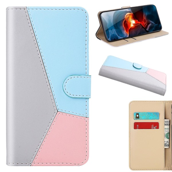 Trefärgat PU- case för iPhone 15 Grey