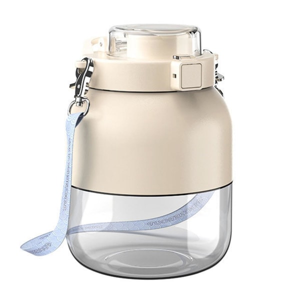 Bärbar juicekopp för dubbla användningsområden med två lock USB laddningsmixer blender för utomhusbruk White