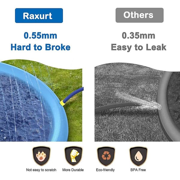 Pet Splash Pad hopfällbart bad pool Husdjur Hundar Barn Sommar Utomhus vattenmatta Leksaker null none
