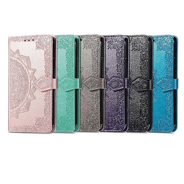 Mandala FlowerLeather phone case för iPhone 15 Plus Multicolor