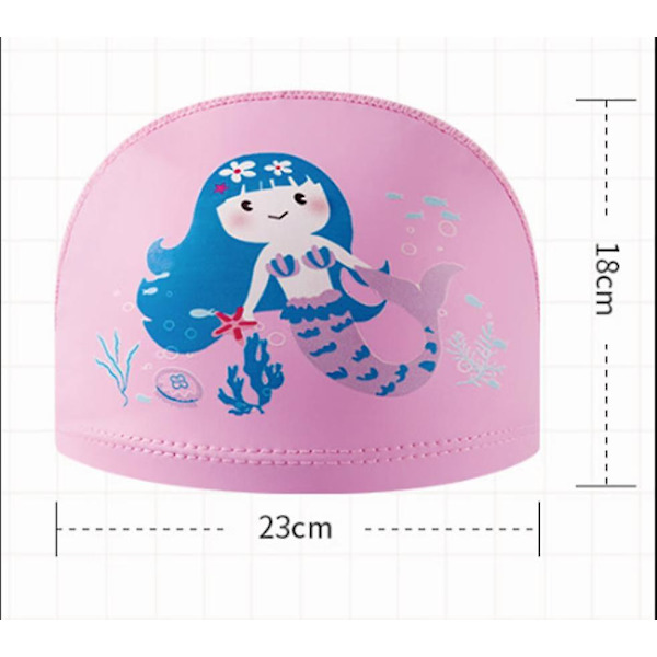 Söta barn badmössor cap tecknad elastisk pu cap cap för pojkar flickor, 23*18cm pulver