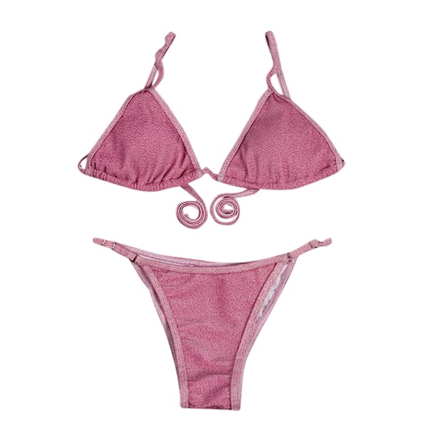 Baddräkt i plusstorlek för kvinnor Baddräkt för kvinnor Print Baddräkt fylld SET med massivt print Badkläder Strandkläder Baddräkter Hot Pink M