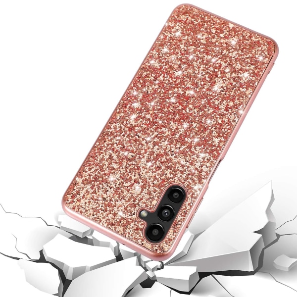 För Samsung Galaxy A34 5G Glitter phone case TPU ram hård dator baksida galvanisering cover Red