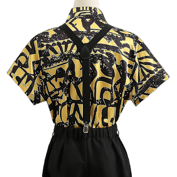 Eleven T-shirt Stranger Things 3 Cosplay kostym Halloween Party Temafest Fancy Topp Och Handskar Ögonbindel Strap Hot XL