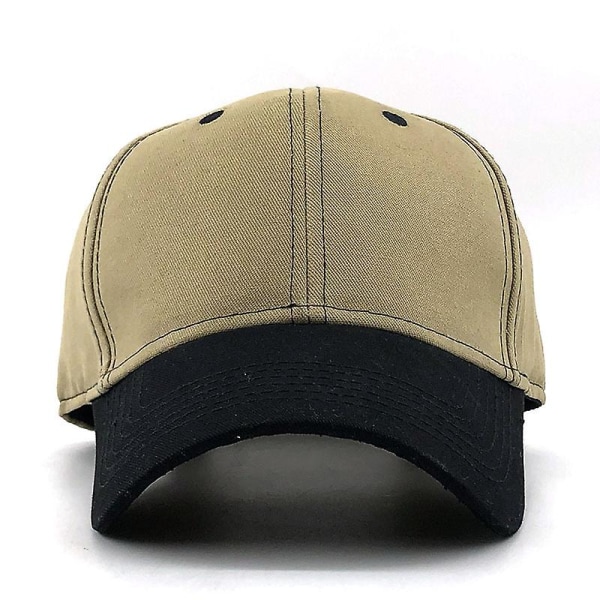 Baseballkepsar för män Sommar Unisex Colorblock Vanligt böjt solskydd Hip-hop Cap Hatt Dam Justerbara kepsar black 55-60CM Adjustable