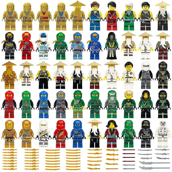 Ninja 1613 Building Block Minifigure Small Particle My Vs. Python Gift Toy Puppeteer World Figurine 50pcs Approximately 4.5cm high