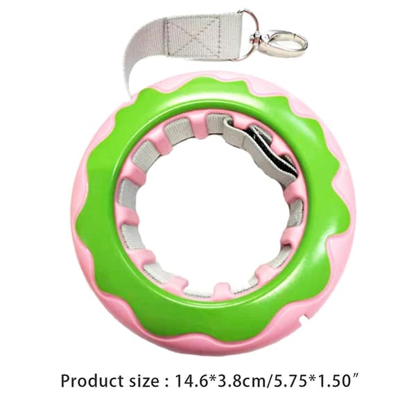 Infällbart koppel Automatiskt förlängande koppel Leder Ring Hands Free för promenader Pink none