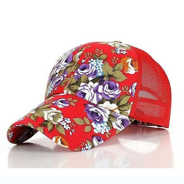 Print Baseball Kepsar Blommor Hip Hop Kepsar Snapback Mode Dam Fritid Platt Ben Andas Mesh Kepsar 4