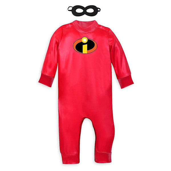 Qian Baby Vuxna Pojkar Flickor Jack Cosplay Kostym Halloween Kläder Familj Plagg Mr. Incredible 2 Jumpsuit Costume Toddllers Baby 18M