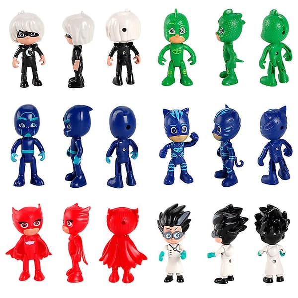 6st/ set Pj Masker Catboy-mantel Actionfigurer Barnleksakspresent