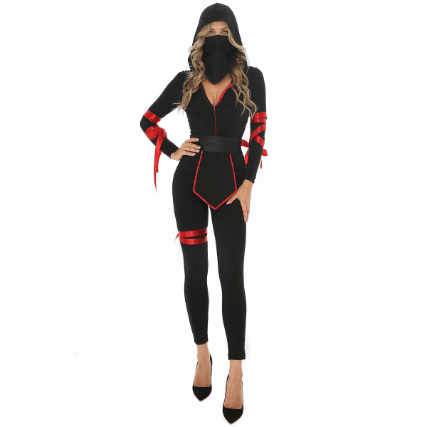 Ninja Cosplay Kostymer Japanska Samurai Kostymer Halloween Fancy Dress Karneval Kostymer För kvinnor L