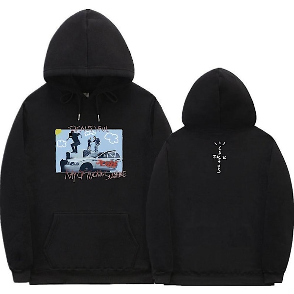 Cactus Jack Hoodie Män Kvinnor Dubbelsidig print Utseende Mamma I Can Fly Travis Scott Hoodies Unisex Hip Hop Streetwear Z0897*black S