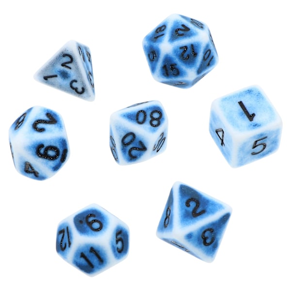1 Set 7st Vintage Multi Sides Dice Brädspel Retro Dice Party Supplies Green 2X2X2cm