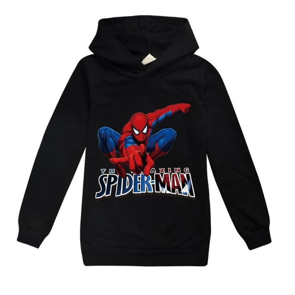 7-14 år Barn Tonåringar Superhjälte Spider-man Casual hoodies Långärmad huvtröja Pullover Toppar Presenter Black 7-8 Years