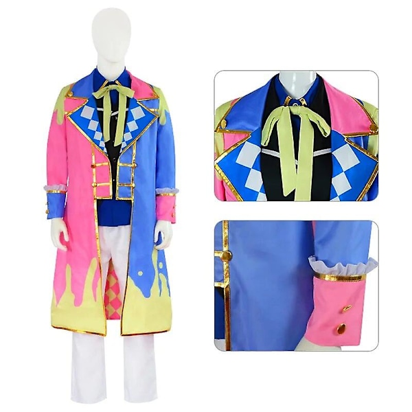 Färgscen Projekt Sekai Cosplay Kamishiro Rui Cosplay Fjäder Wonderland  Showtime Scen Halloween Manteln Kamishiro Peruk A1 XL