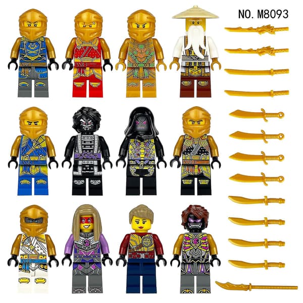 Ninja 1613 Building Block Minifigure Small Particle My Vs. Python Gift Toy Puppeteer World Figurine 50pcs Approximately 4.5cm high